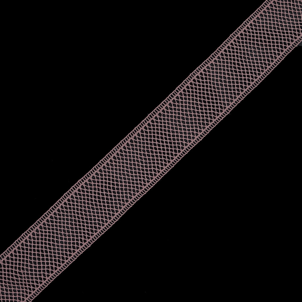 Dusty Rose European Cotton Crochet Trim - 1.5" Dusty Rose European Cotton Crochet Trim - 1.5"