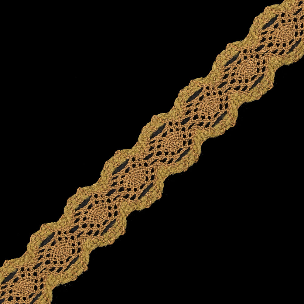 Gold European Crochet Trim - 0.875" Detail Gold European Crochet Trim - 0.875" Detail