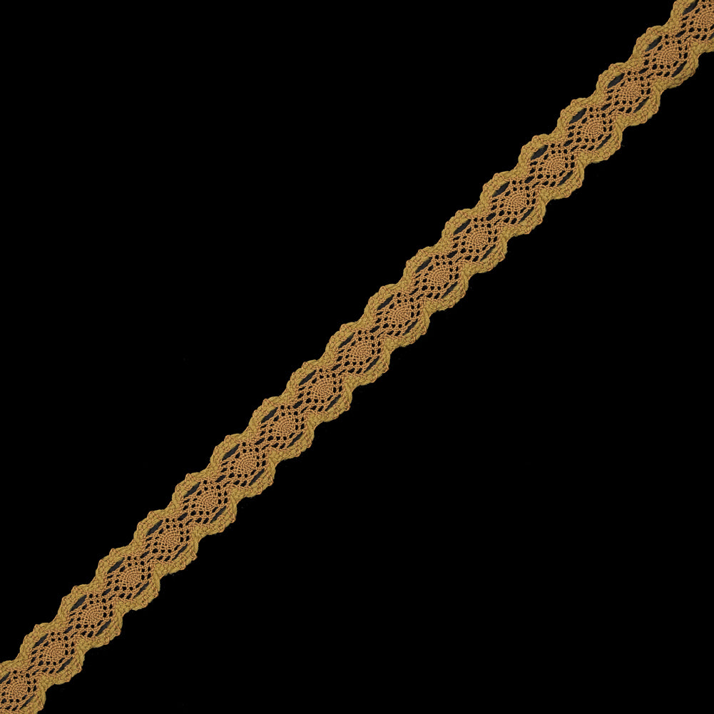 Gold European Crochet Trim - 0.875" Gold European Crochet Trim - 0.875"