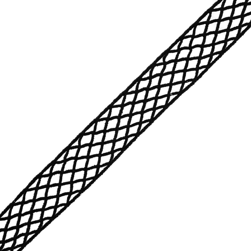 Black Criss Cross Chenille Trim - 1.5" Black Criss Cross Chenille Trim - 1.5"