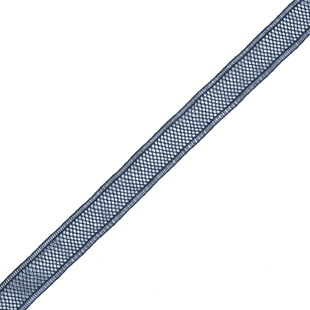 Navy European Cotton Crochet Trim - 1 Navy European Cotton Crochet Trim - 1
