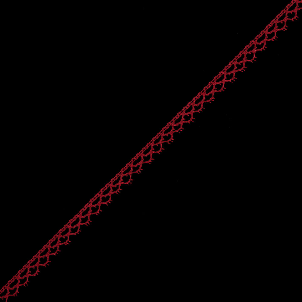 Red European Cotton Crochet Trim - 0.375" Red European Cotton Crochet Trim - 0.375"