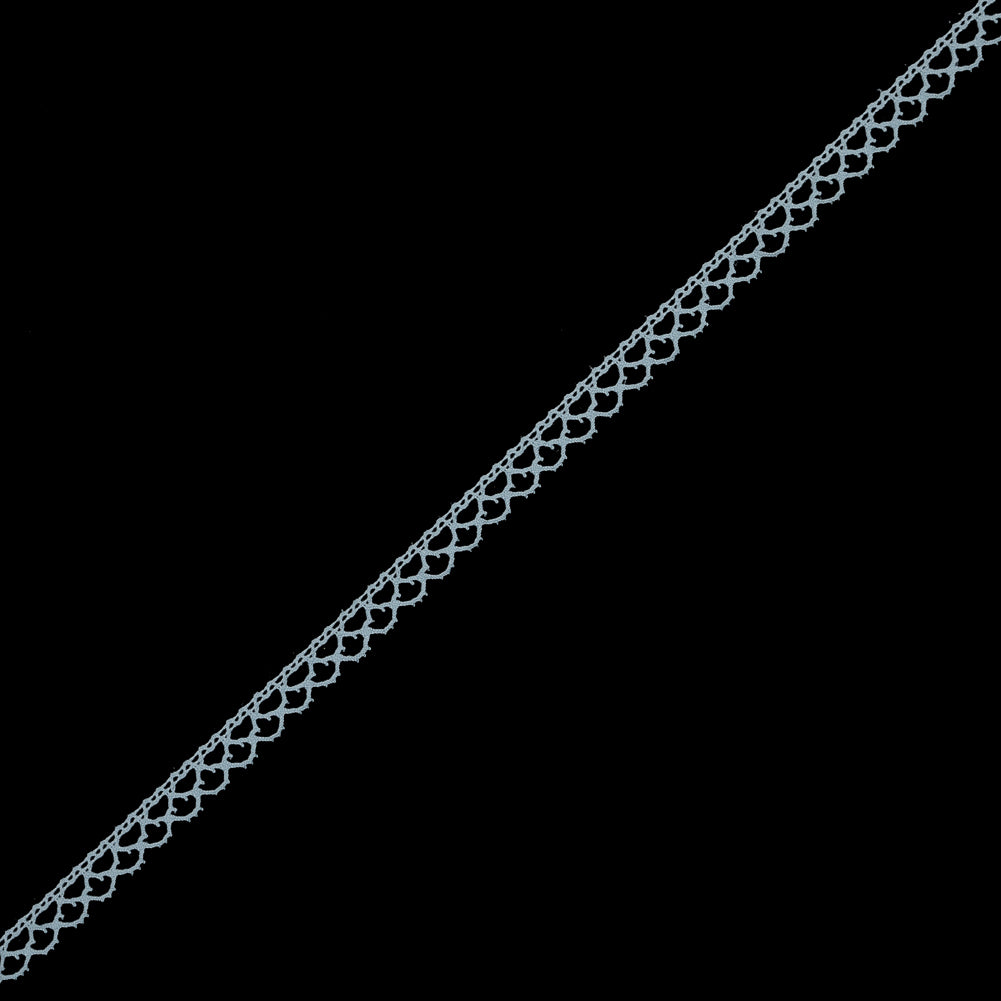 Light Blue European Cotton Crochet Trim - 0.375 Light Blue European Cotton Crochet Trim - 0.375