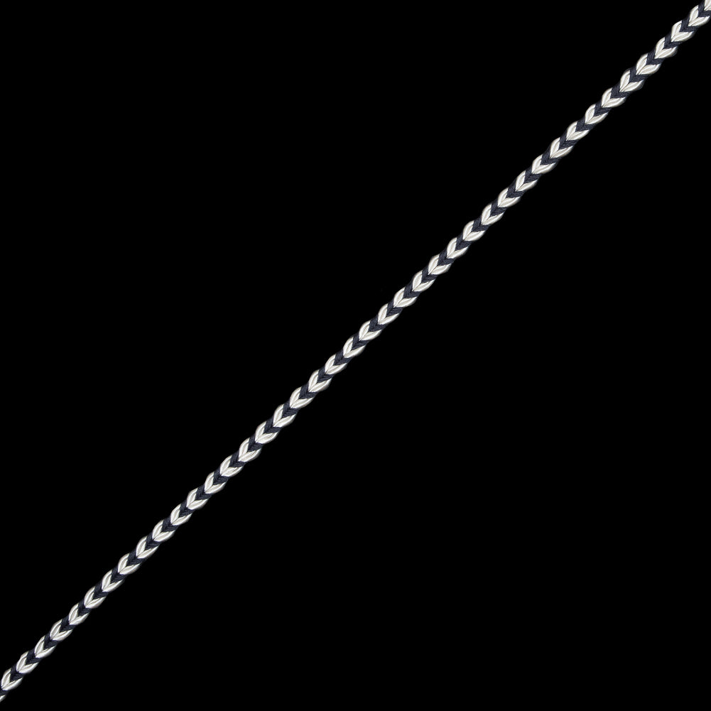 Charcoal and White Two-Tone Braided Trim - 0.25" Charcoal and White Two-Tone Braided Trim - 0.25"