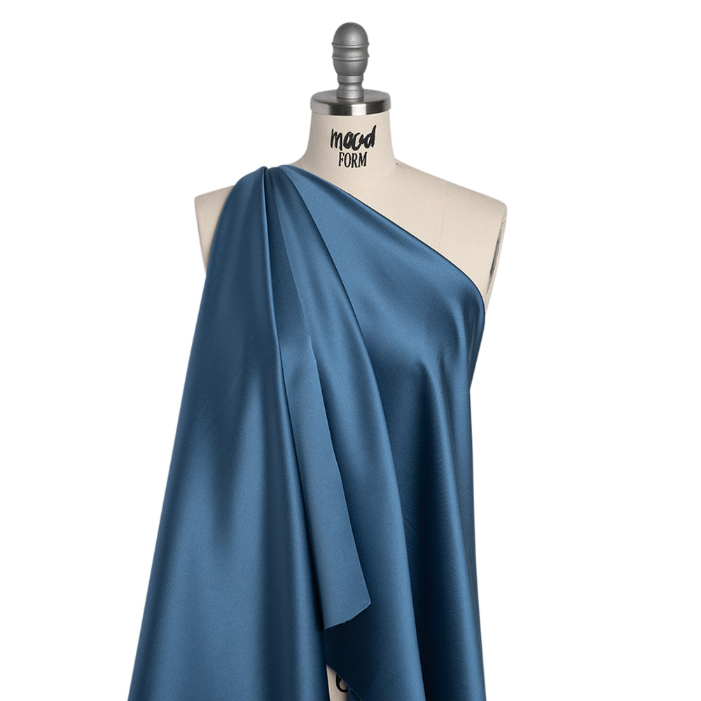 Polyester Satin - Sparta Blue - Reverie Collection Polyester Satin - Sparta Blue - Reverie Collection