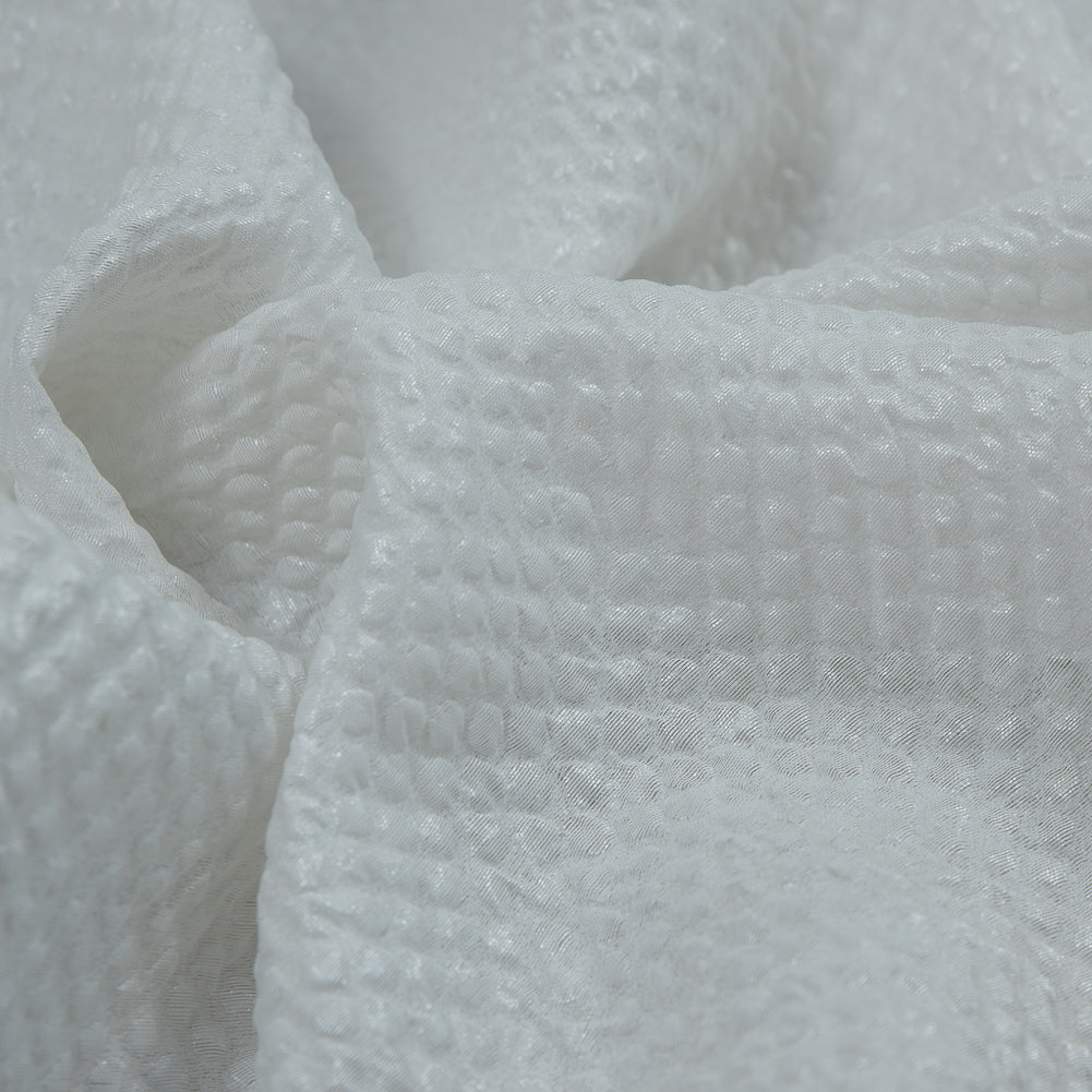 Marylin Metallic White Diamond Quilted Brocade Detail Marylin Metallic White Diamond Quilted Brocade Detail