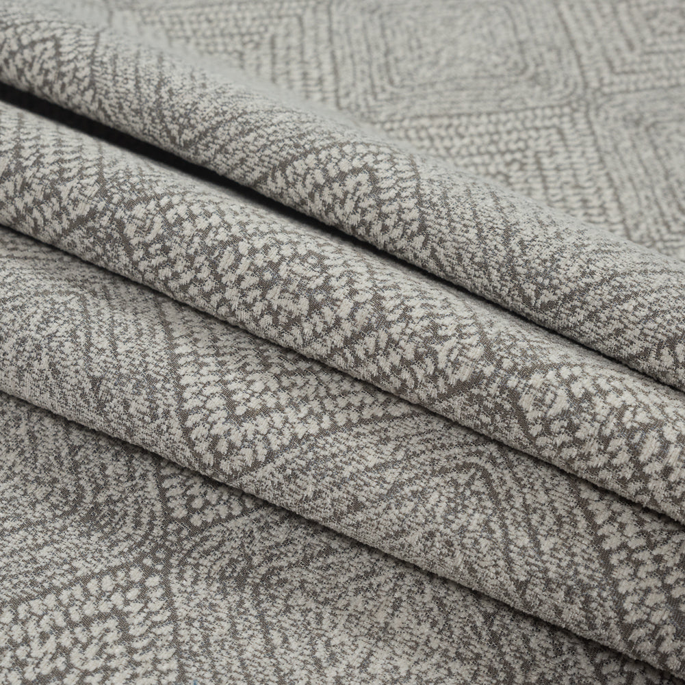 Shale Diamond Patterned Upholstery Chenille - Folded Shale Diamond Patterned Upholstery Chenille - Folded