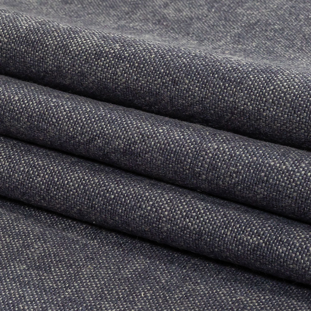 Indigo Rustic Cotton and Linen Woven - Folded Indigo Rustic Cotton and Linen Woven - Folded
