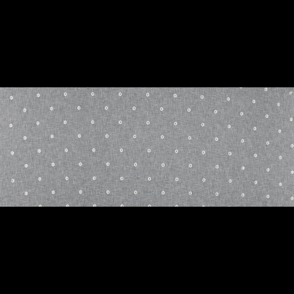 Fog Sheer Embroidered Cotton and Polyester Voile - Full Fog Sheer Embroidered Cotton and Polyester Voile - Full