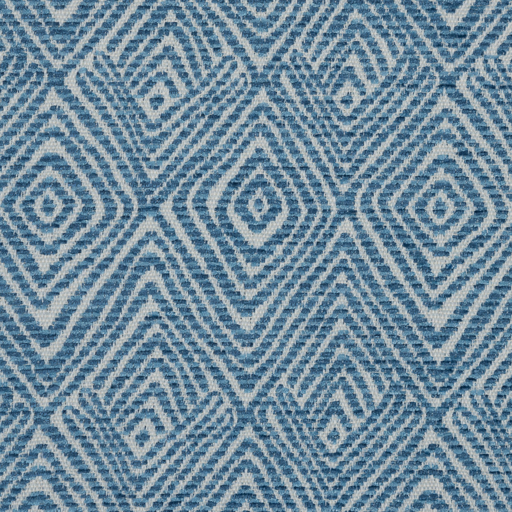 Blue Jay Diamond Patterned Upholstery Chenille - Detail Blue Jay Diamond Patterned Upholstery Chenille - Detail