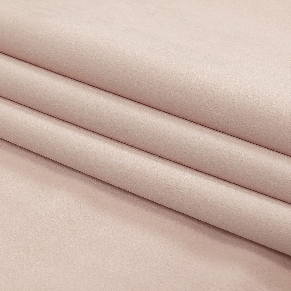 Blush Creamy Polyester Velvet - Folded Blush Creamy Polyester Velvet - Folded