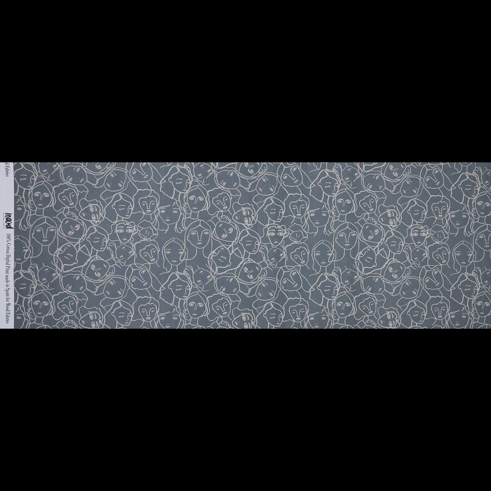 Mood Exclusive Un dia en Andorra Steel Gray Cotton Poplin - Folded Mood Exclusive Un dia en Andorra Steel Gray Cotton Poplin - Folded