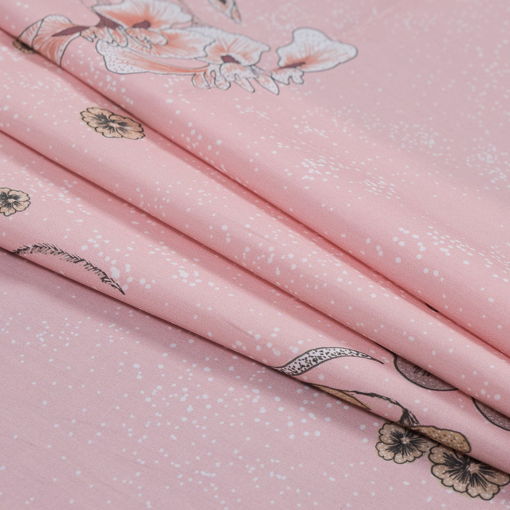 Cotton Poplin - Light Coral Floral and Spots - Flores al Amanecer Print - Mood Exclusive Felipe Collection Detail Cotton Poplin - Light Coral Floral and Spots - Flores al Amanecer Print - Mood Exclusive Felipe Collection Detail