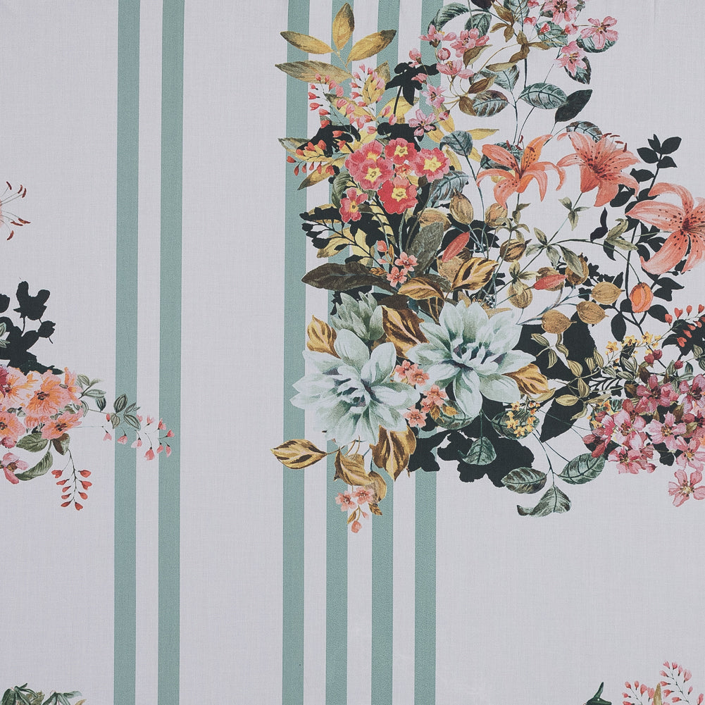 Mood Exclusive La Floristeria Mint Cotton Poplin Mood Exclusive La Floristeria Mint Cotton Poplin