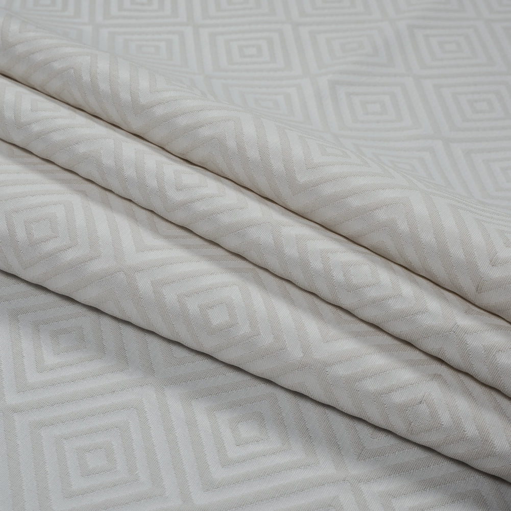 Off-White Diamond Patterned Jacquard - Folded Off-White Diamond Patterned Jacquard - Folded