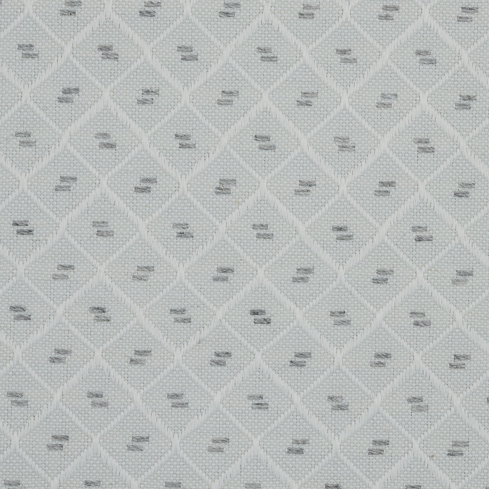 White and Gray Diamond Patterned Jacquard - Detail White and Gray Diamond Patterned Jacquard - Detail