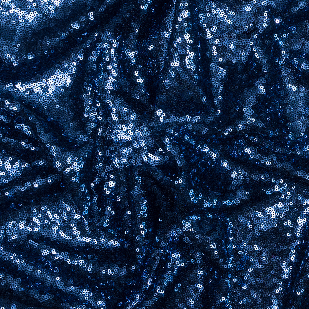 Mesh with Baby Sequins - Navy - Mariah Collection Mesh with Baby Sequins - Navy - Mariah Collection