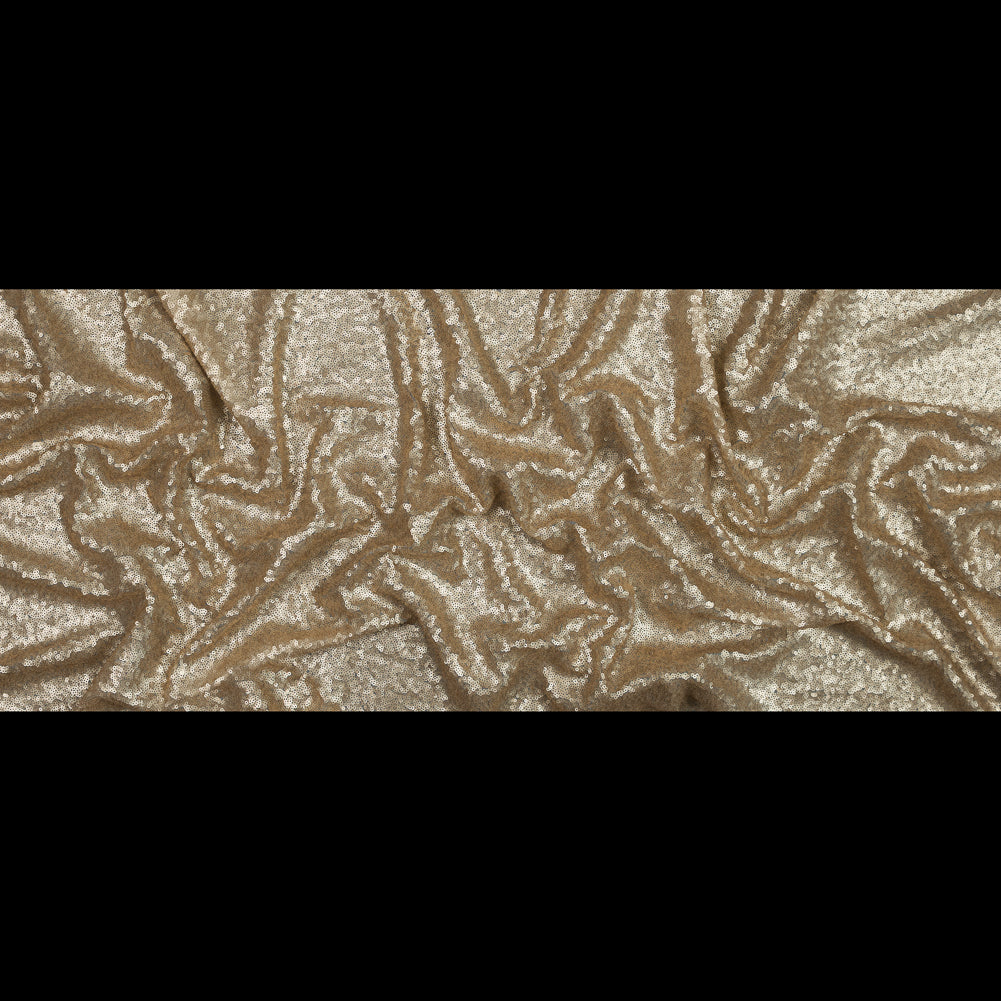 Mocha Baby Sequins on Mesh - Folded Mocha Baby Sequins on Mesh - Folded