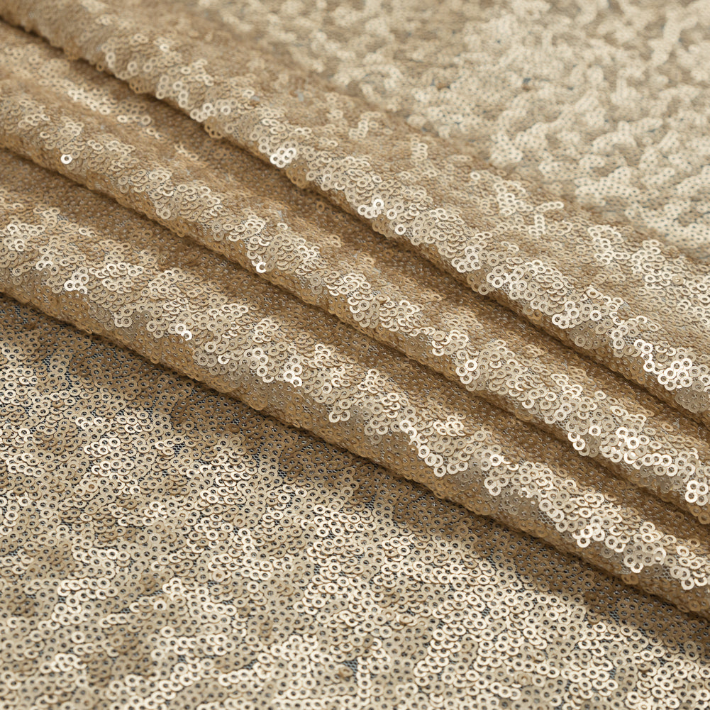 Mocha Baby Sequins on Mesh - Detail Mocha Baby Sequins on Mesh - Detail