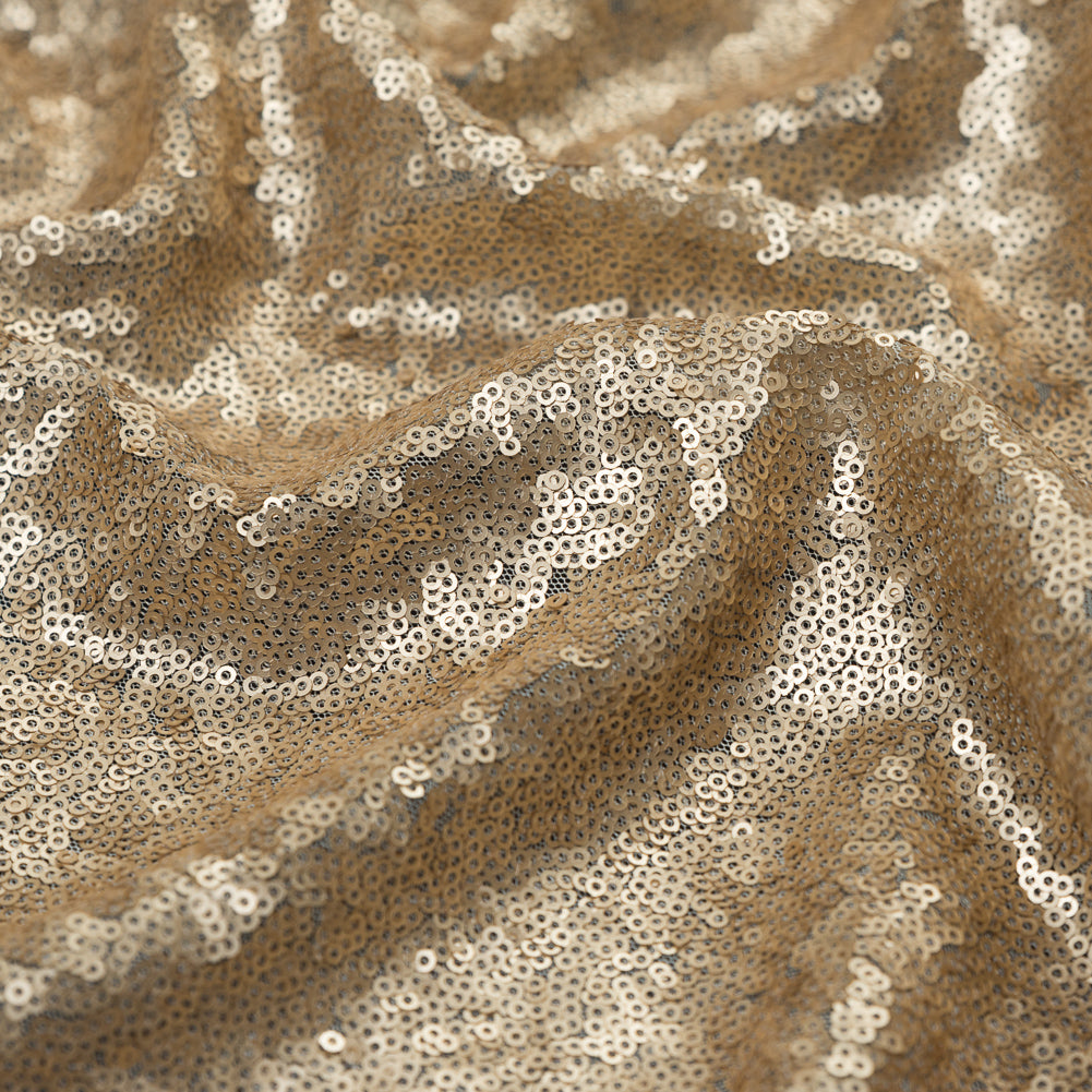 Mocha Baby Sequins on Mesh - Full Mocha Baby Sequins on Mesh - Full