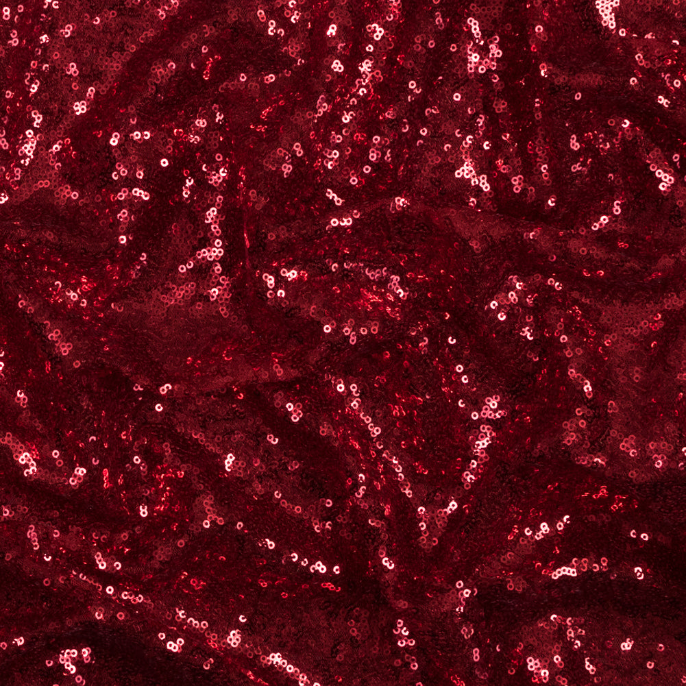 Mesh with Baby Sequins - Red - Mariah Collection Mesh with Baby Sequins - Red - Mariah Collection