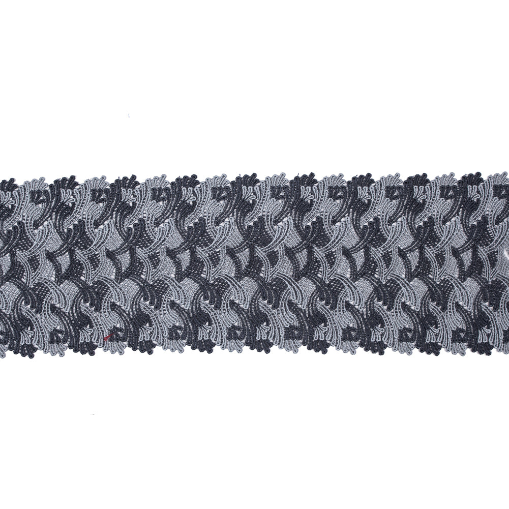 Pavement Gray Venise Lace Trim - 6" Pavement Gray Venise Lace Trim - 6"