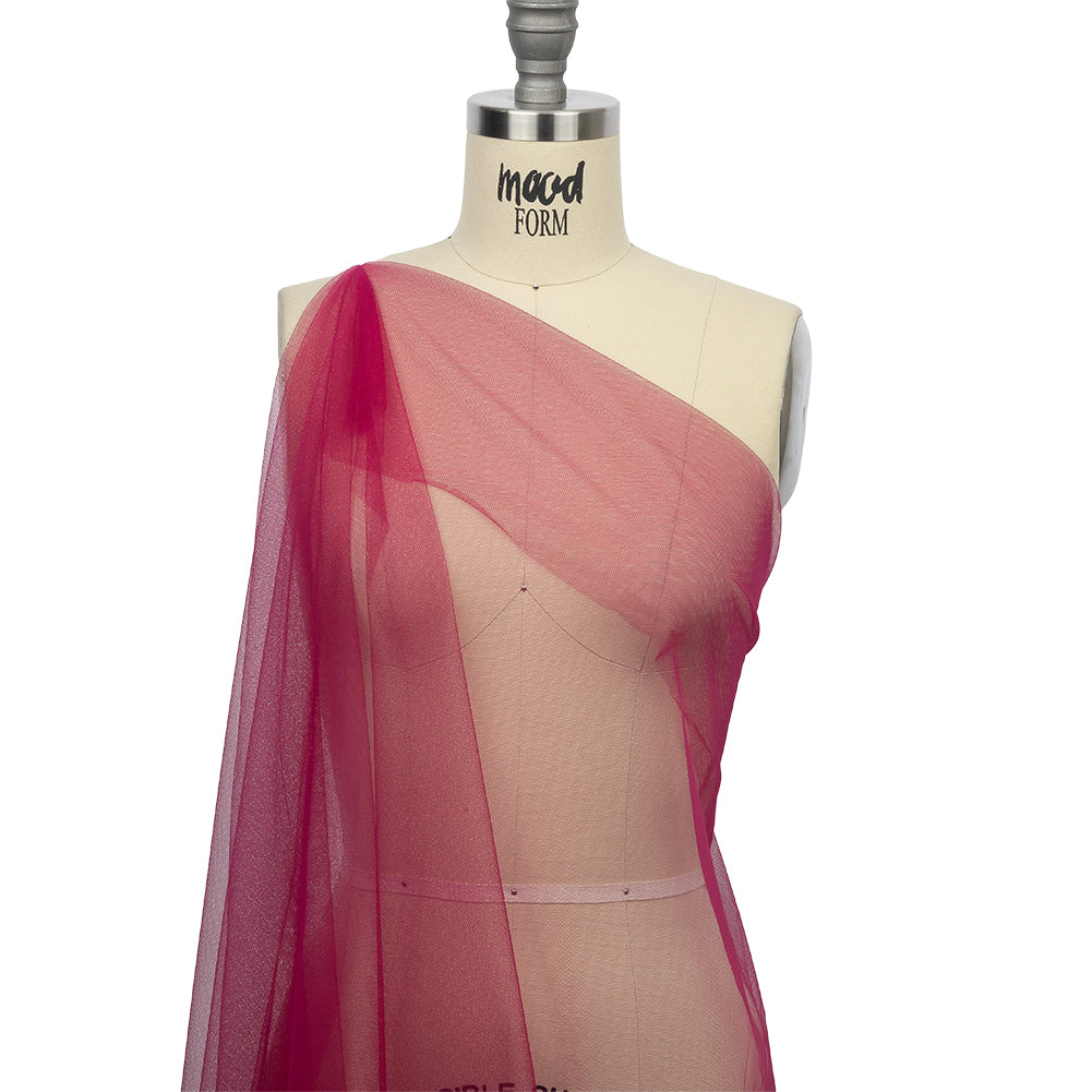 Leonardo Dark Magenta Soft Nylon Tulle - Detail Leonardo Dark Magenta Soft Nylon Tulle - Detail