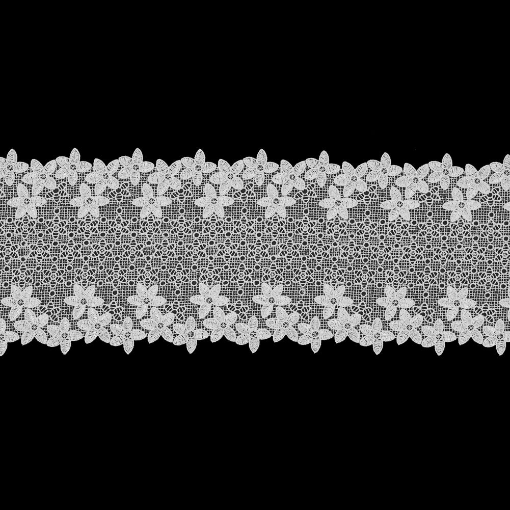 White Floral Lace Trim - 6" White Floral Lace Trim - 6"
