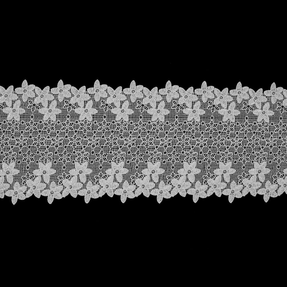 White Floral Venise Lace Trim - 6.5 White Floral Venise Lace Trim - 6.5