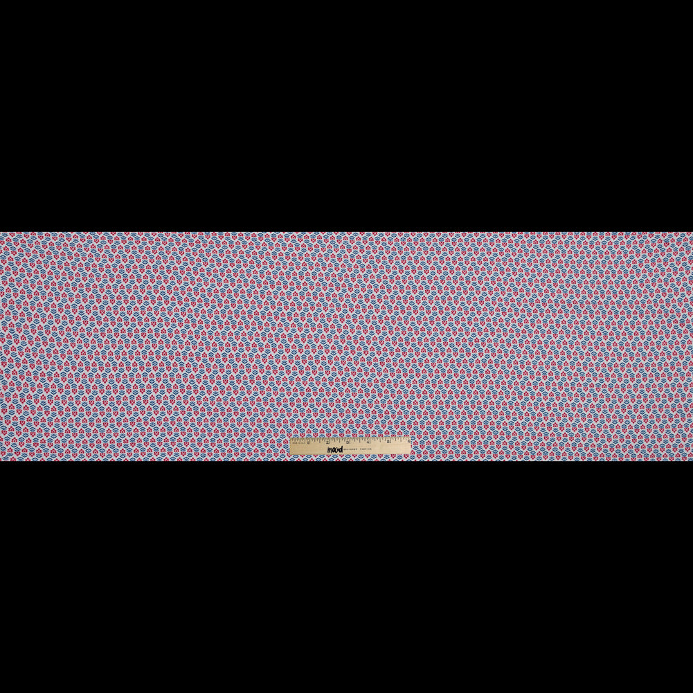 Red, White and Blue Floral Cotton Voile - Full Red, White and Blue Floral Cotton Voile - Full