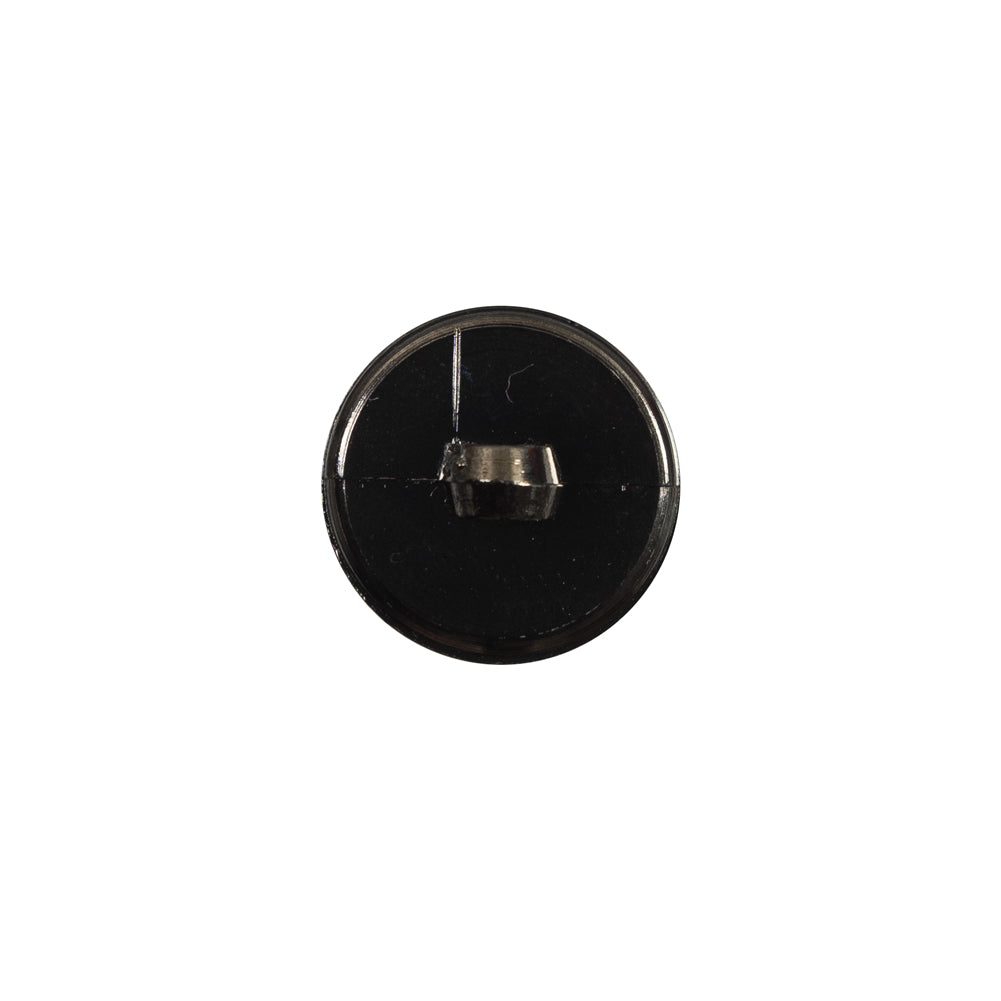 Italian Gunmetal Shank Back Plastic Button - 24L/15mm - Detail Italian Gunmetal Shank Back Plastic Button - 24L/15mm - Detail