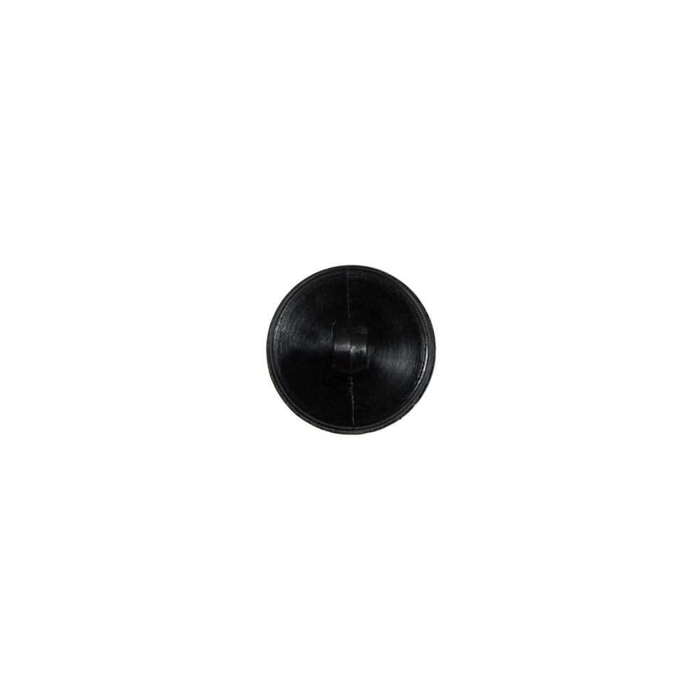 Italian Black Floral Nylon Button - 16L/10mm - Detail Italian Black Floral Nylon Button - 16L/10mm - Detail