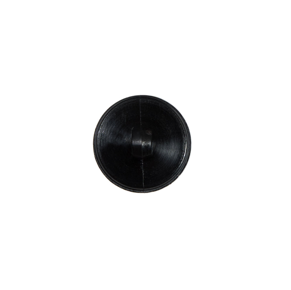 Italian Black Floral Nylon Button - 20L/12mm - Detail Italian Black Floral Nylon Button - 20L/12mm - Detail
