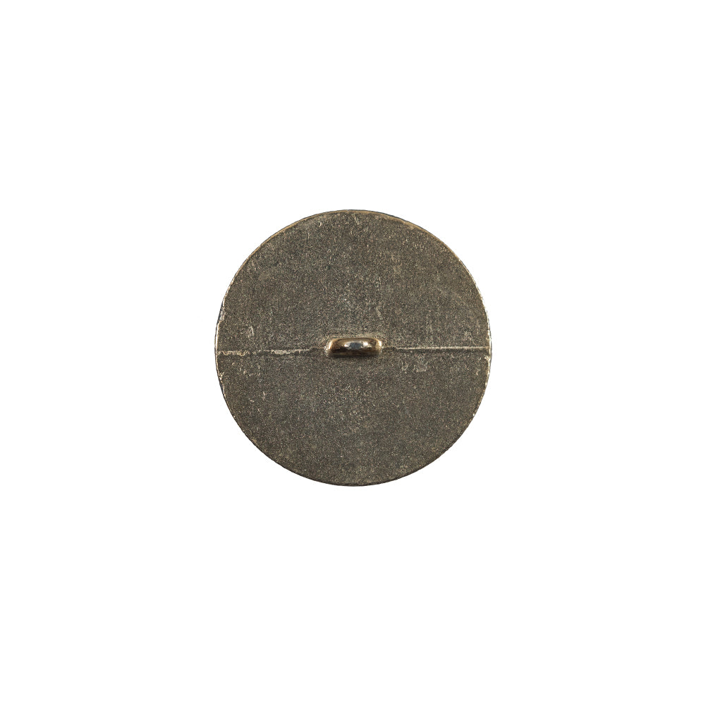 Italian White and Gold Metal Button - 24L/15mm - Detail Italian White and Gold Metal Button - 24L/15mm - Detail