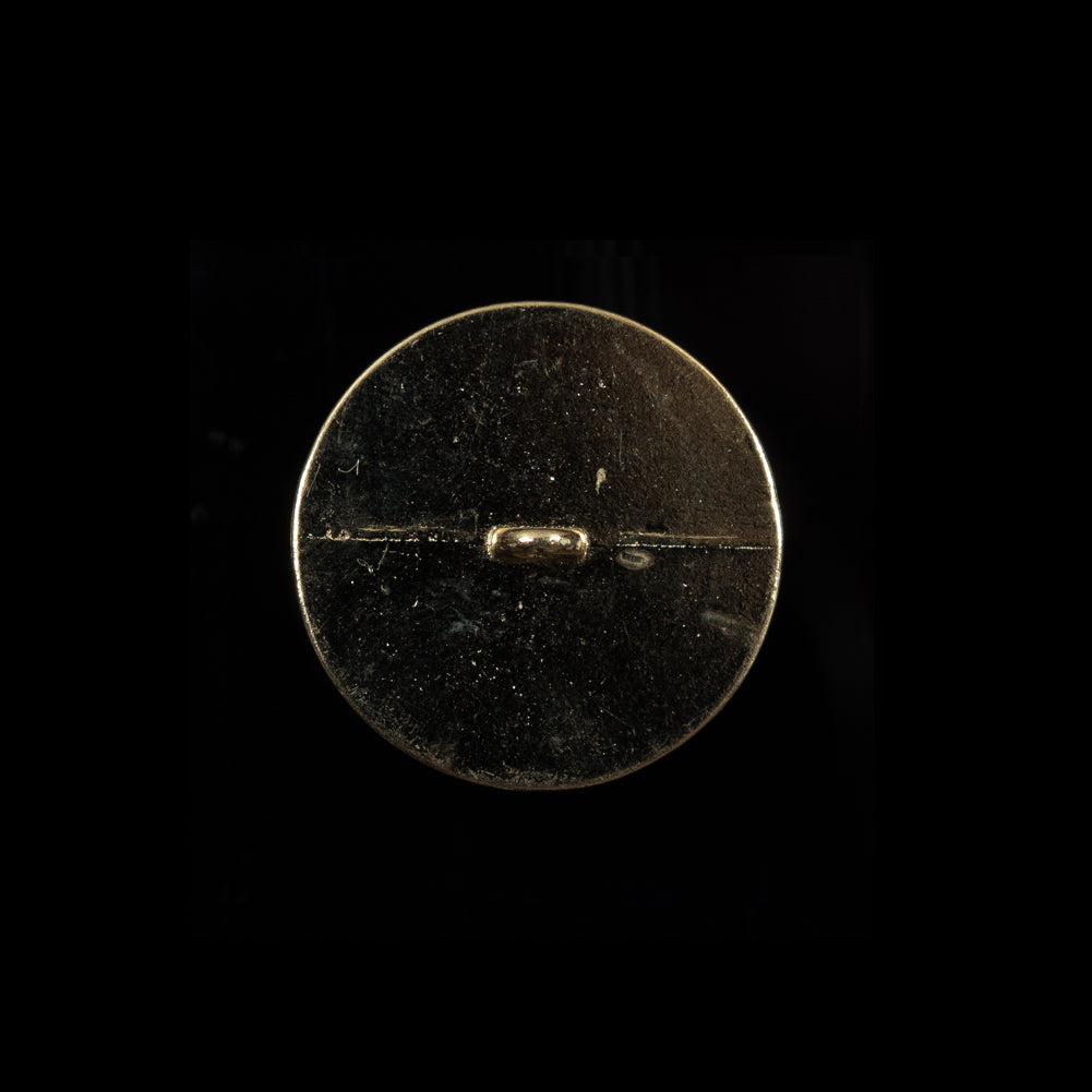 Italian Black and Gold Metal Button - 32L/20mm Detail Italian Black and Gold Metal Button - 32L/20mm Detail
