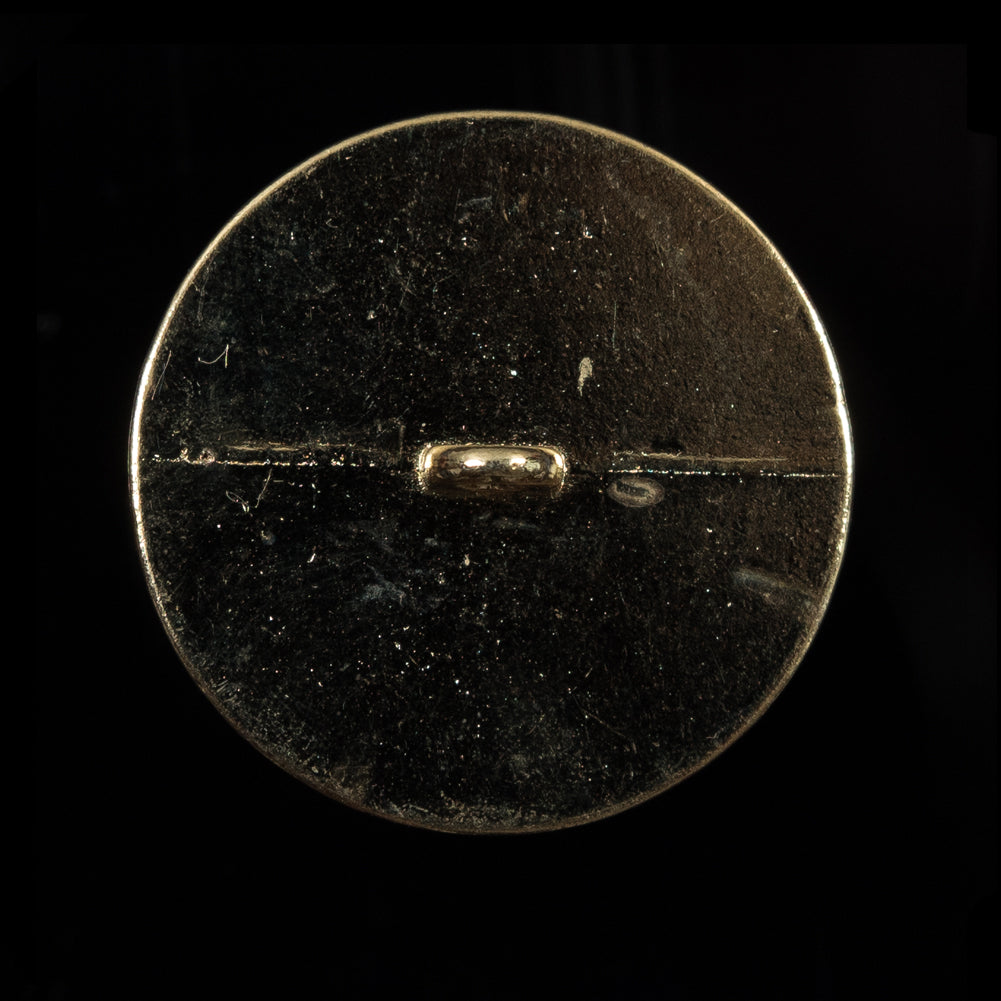 Italian Black and Gold Metal Button - 44L/28mm Detail Italian Black and Gold Metal Button - 44L/28mm Detail