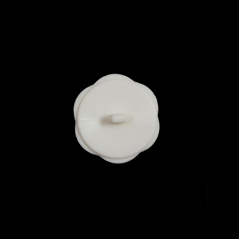 Italian Beige Floral Beveled Shank Back Button - 20L/12.5mm - Detail