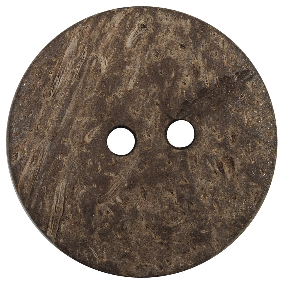 Italian Metallic Gold Floral Coconut Button - 64L/40mm - Detail Italian Metallic Gold Floral Coconut Button - 64L/40mm - Detail