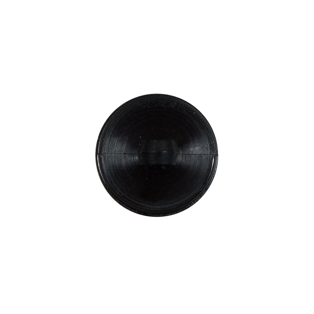 Italian Black Floral Nylon Button with Rhinestone Core - 24L/15mm - Detail Italian Black Floral Nylon Button with Rhinestone Core - 24L/15mm - Detail