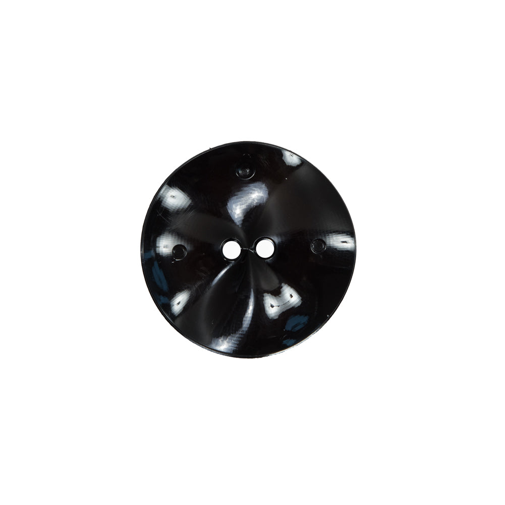 Italian Black Textured Wave Button - 28L/18mm Detail Italian Black Textured Wave Button - 28L/18mm Detail