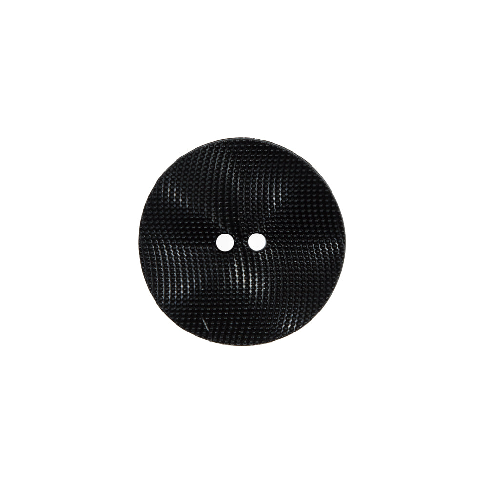 Italian Black Textured Wave Button - 28L/18mm Italian Black Textured Wave Button - 28L/18mm