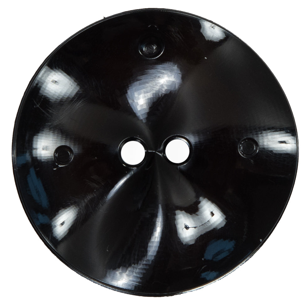 Italian Black Textured Wave Button - 64L/40.5mm Detail Italian Black Textured Wave Button - 64L/40.5mm Detail