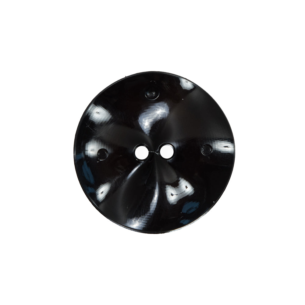 Italian Black Textured Wave Button - 36L/23mm - Detail Italian Black Textured Wave Button - 36L/23mm - Detail