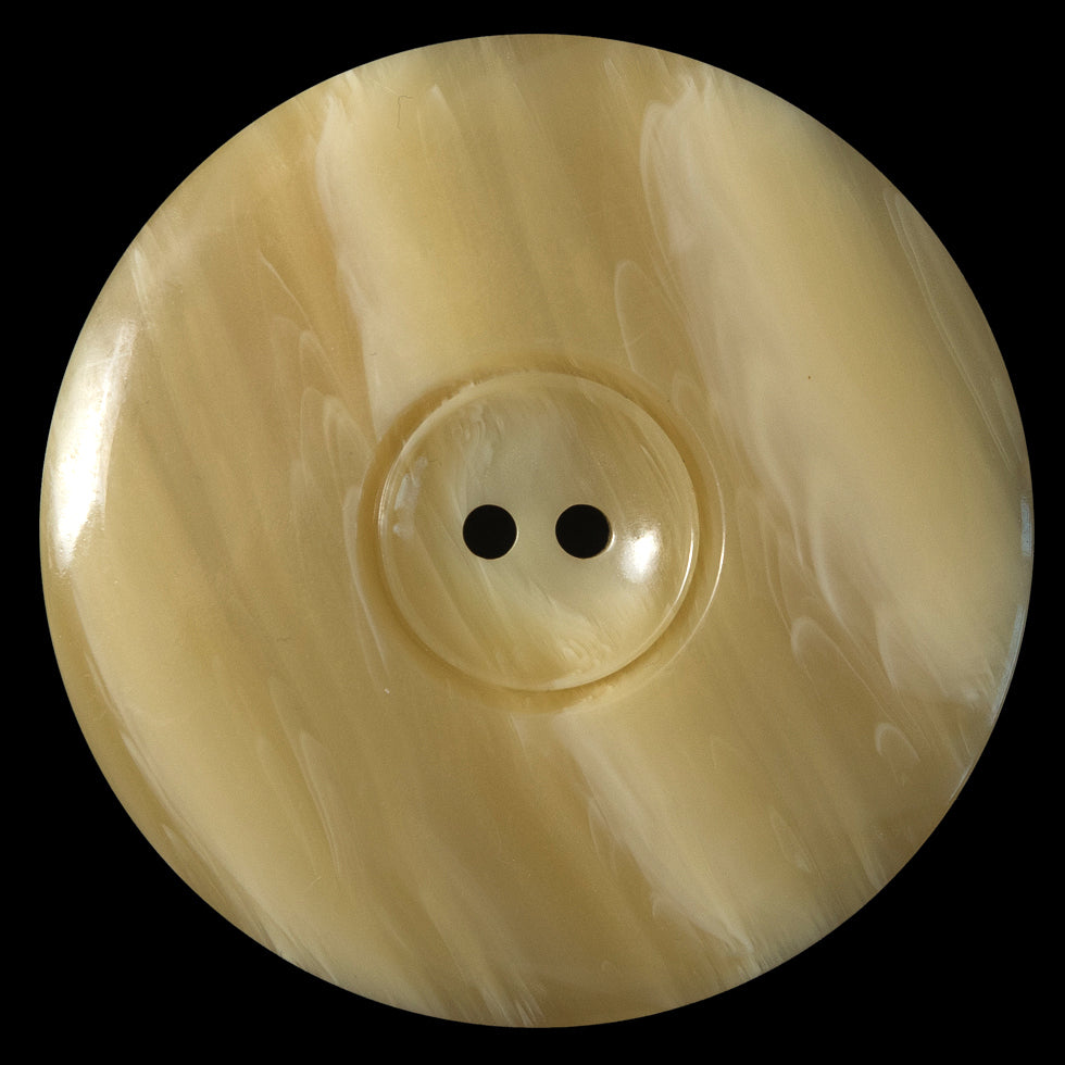 Italian Beige Striated Plastic Button - 65L/41mm Italian Beige Striated Plastic Button - 65L/41mm
