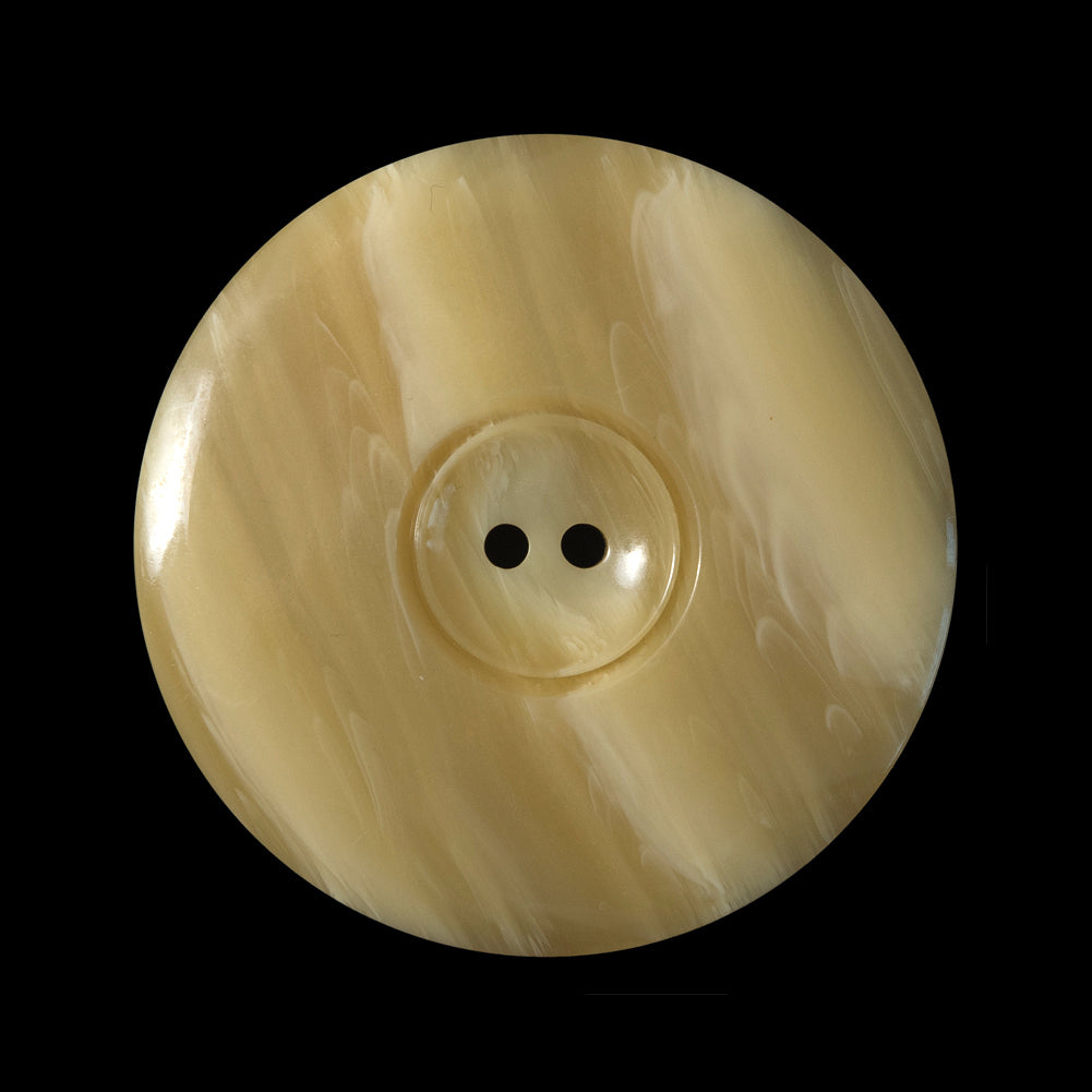 Italian Beige Striated Plastic Button - 48L/30mm Italian Beige Striated Plastic Button - 48L/30mm