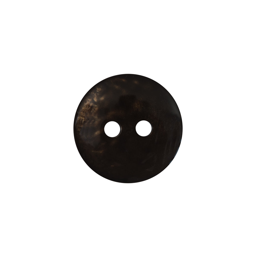 Italian Black and Copper Iridescent 2-Hole Button - 28L/18mm Detail Italian Black and Copper Iridescent 2-Hole Button - 28L/18mm Detail