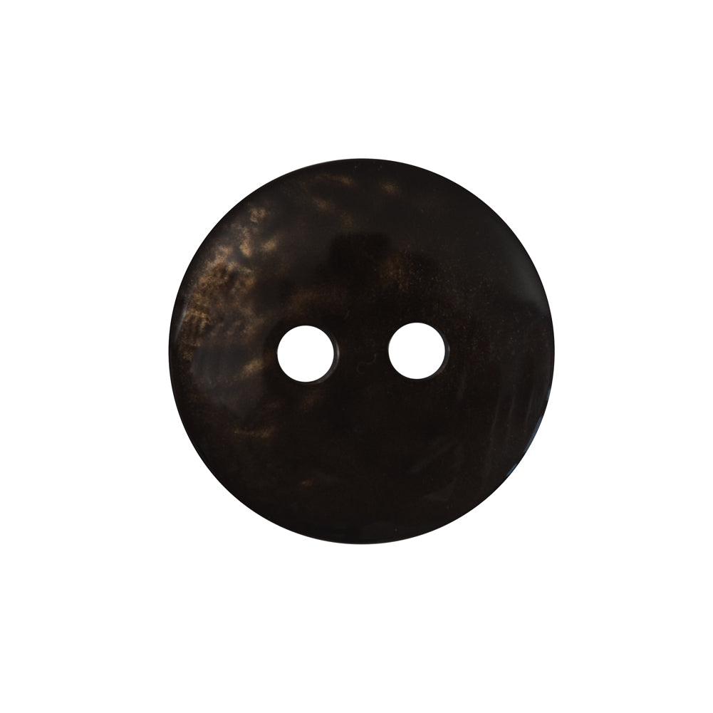 Italian Black and Copper Iridescent 2-Hole Button - 36L/23mm - Detail Italian Black and Copper Iridescent 2-Hole Button - 36L/23mm - Detail