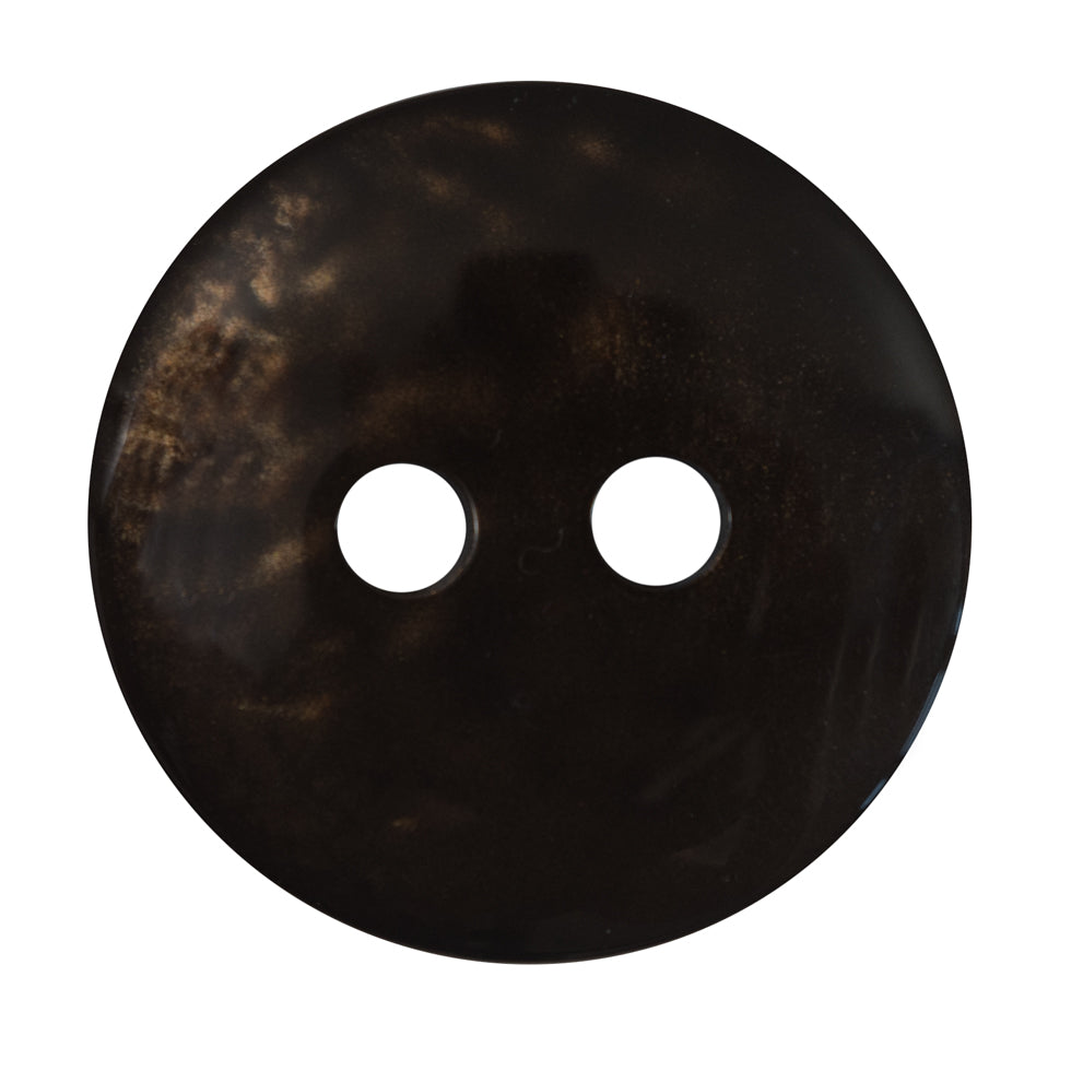 Italian Black and Copper Iridescent 2-Hole Button - 54L/34mm - Detail Italian Black and Copper Iridescent 2-Hole Button - 54L/34mm - Detail