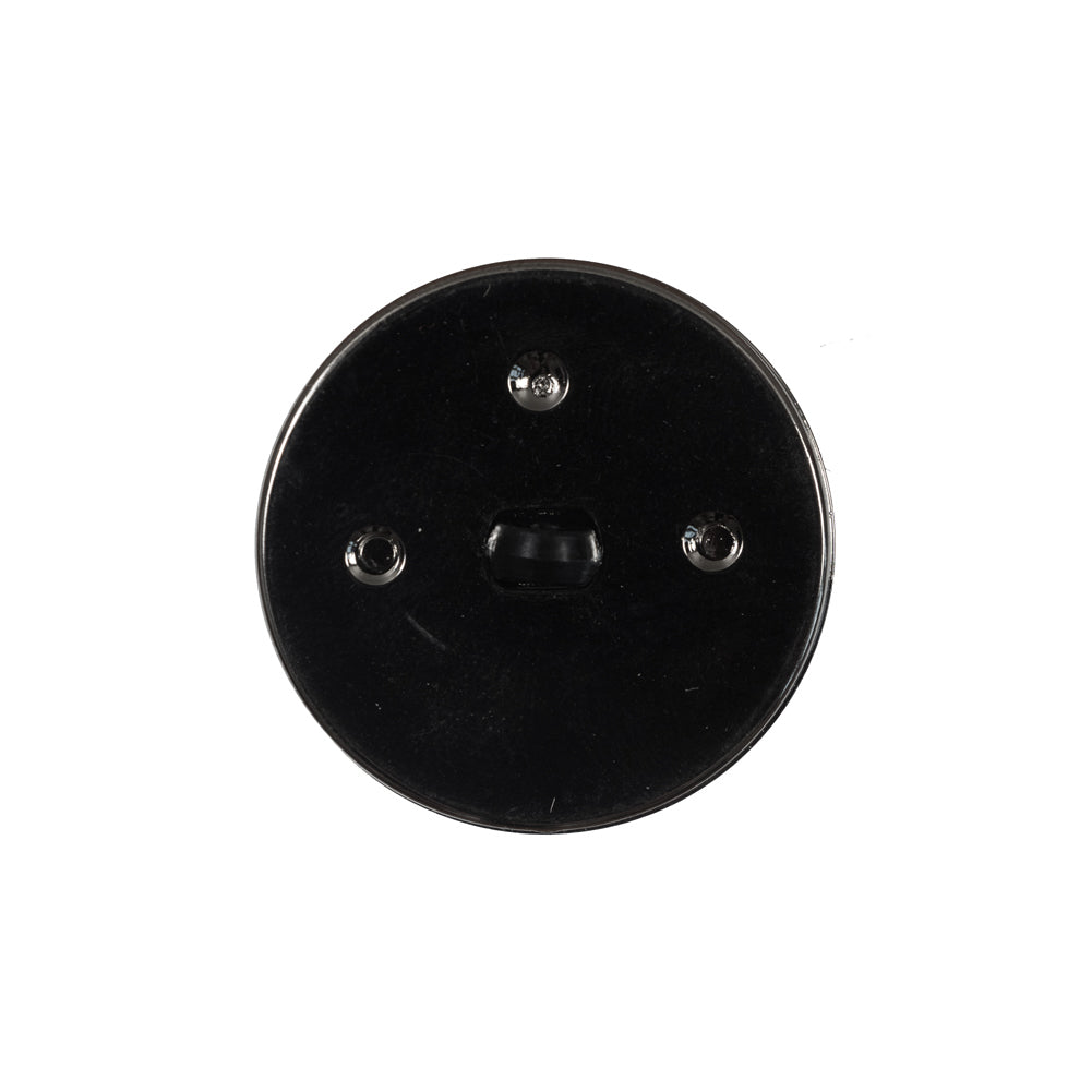 Italian Black and Silver Plastic Shank Back Button - 36L/23mm - Detail Italian Black and Silver Plastic Shank Back Button - 36L/23mm - Detail