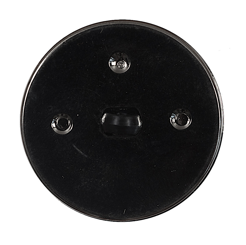 Italian Black and Silver Plastic Shank Back Button - 54L/34mm - Detail Italian Black and Silver Plastic Shank Back Button - 54L/34mm - Detail